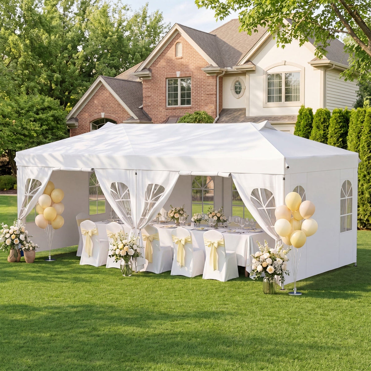 Pop Up Canopy Tent 10x20 FT with 6 Sidewalls