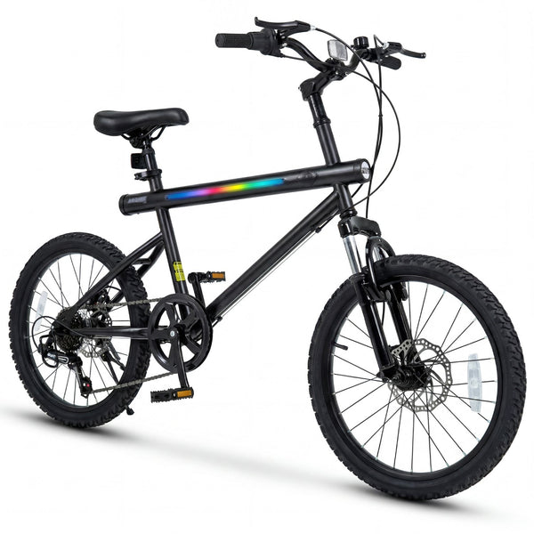 20 Inch Commuter Bicycle LED-lit with 6-Speed Shimano Twist Shifting and Stereo Speakers