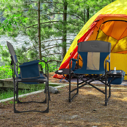 Folding Camping Directors Chair with Cooler Bag and Side Table
