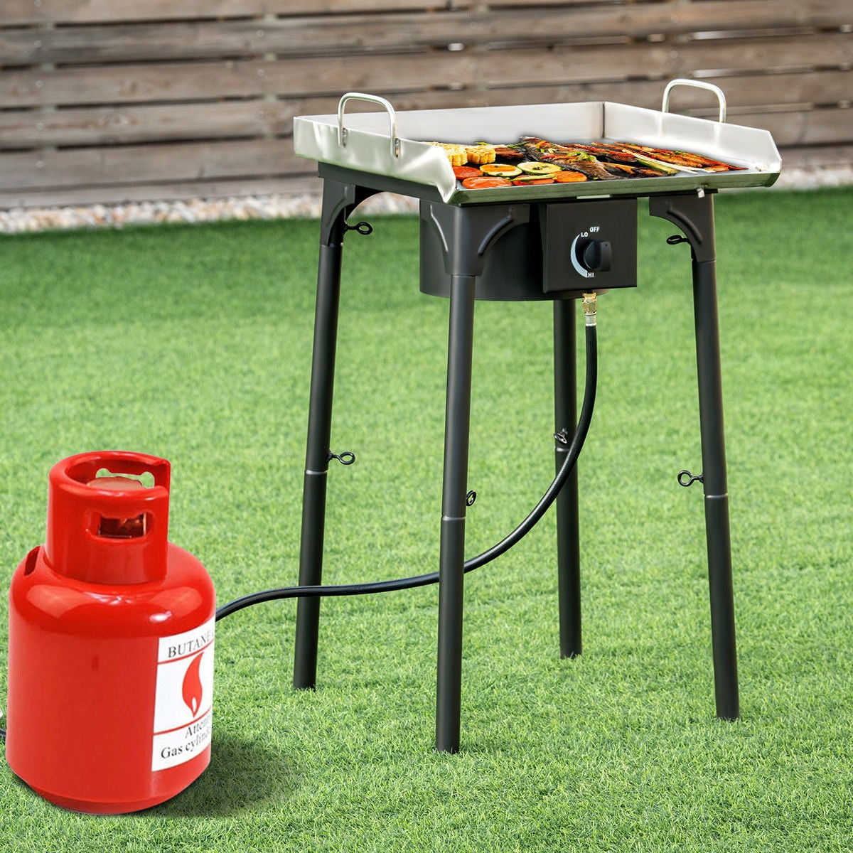 100000 BTU Portable Propane Outdoor Camp Stove with Adjustable Legs